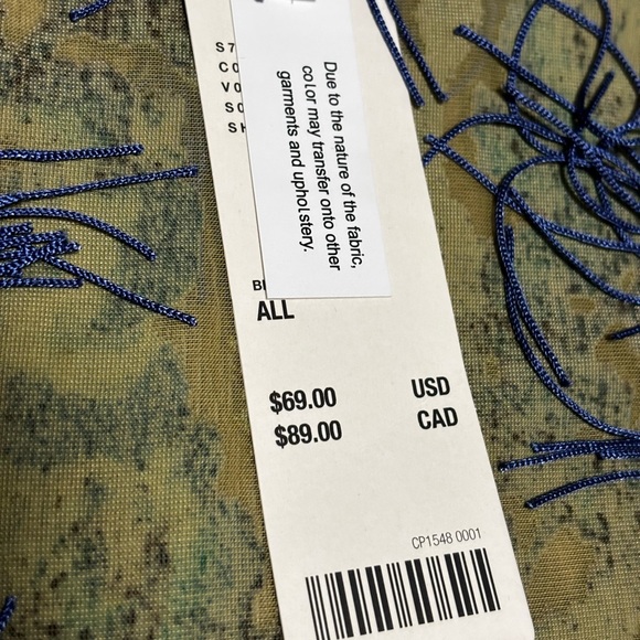 NWT! Urban Outfitters Roxanna Fringe Velvet Burnout Kimono Cover-up - Picture 6 of 9